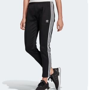 Adidas logo three stripe women’s size medium track pants jogger zipper ankles